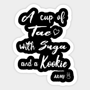 BTS A CUP OF TAE WITH SUGA AND A KOOKIE Sticker